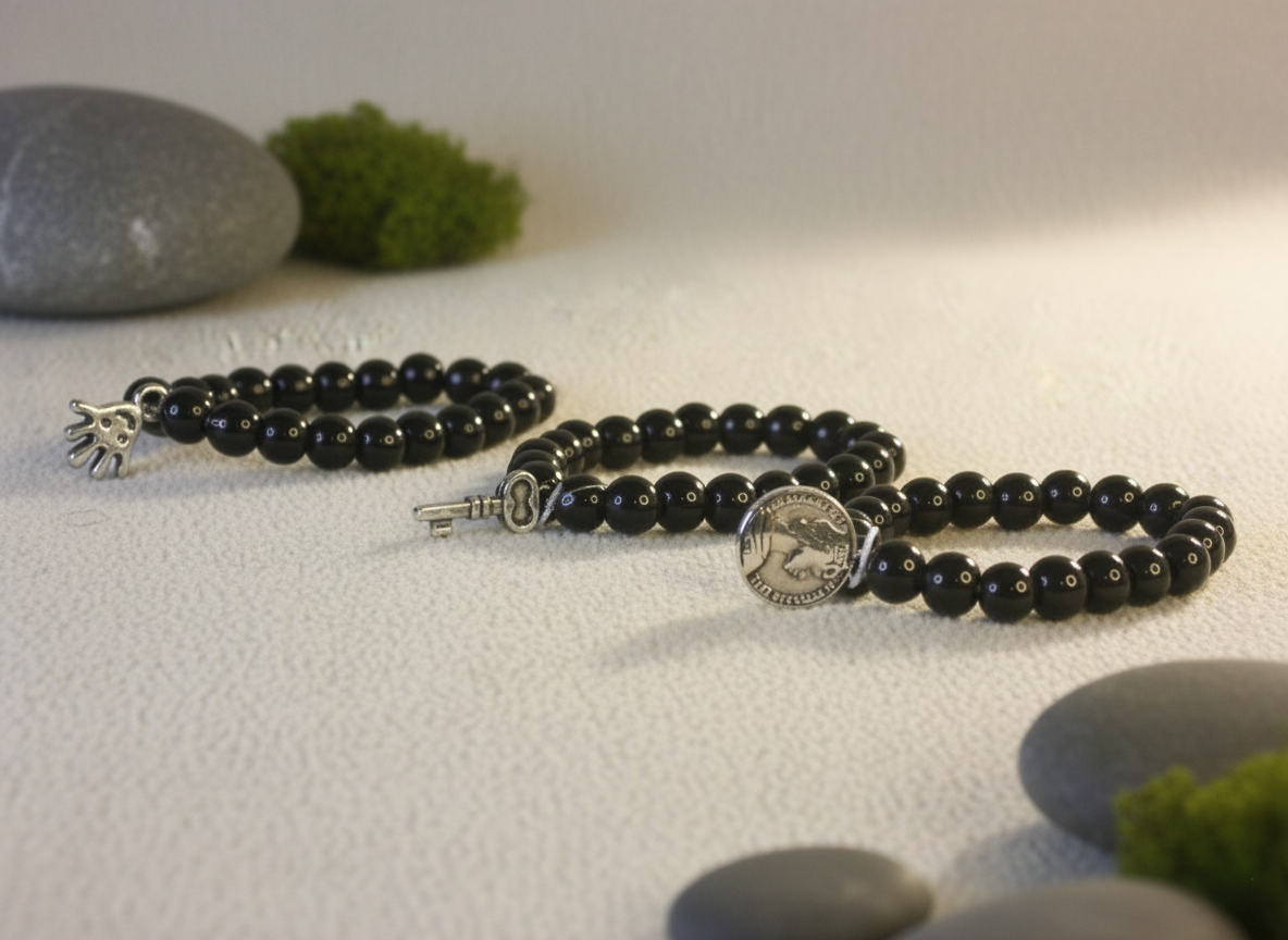 Serene Path Onyx Stretch Bracelets