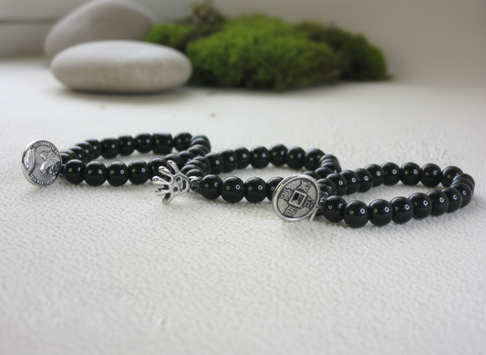 Zen Strands: Obsidian & Silver Talismans