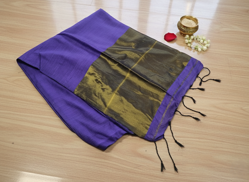 The Royal Amethyst Handloom Silk Saree