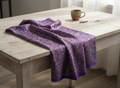 Elegant Royal Purple Paisley Pashmina Shawl – Intricate Boho Floral Wrap