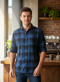 The Midnight Plaid Flannel Button-Down