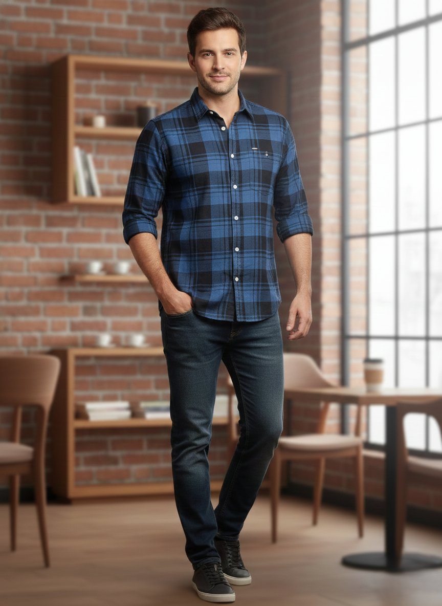 The Midnight Plaid Flannel Button-Down